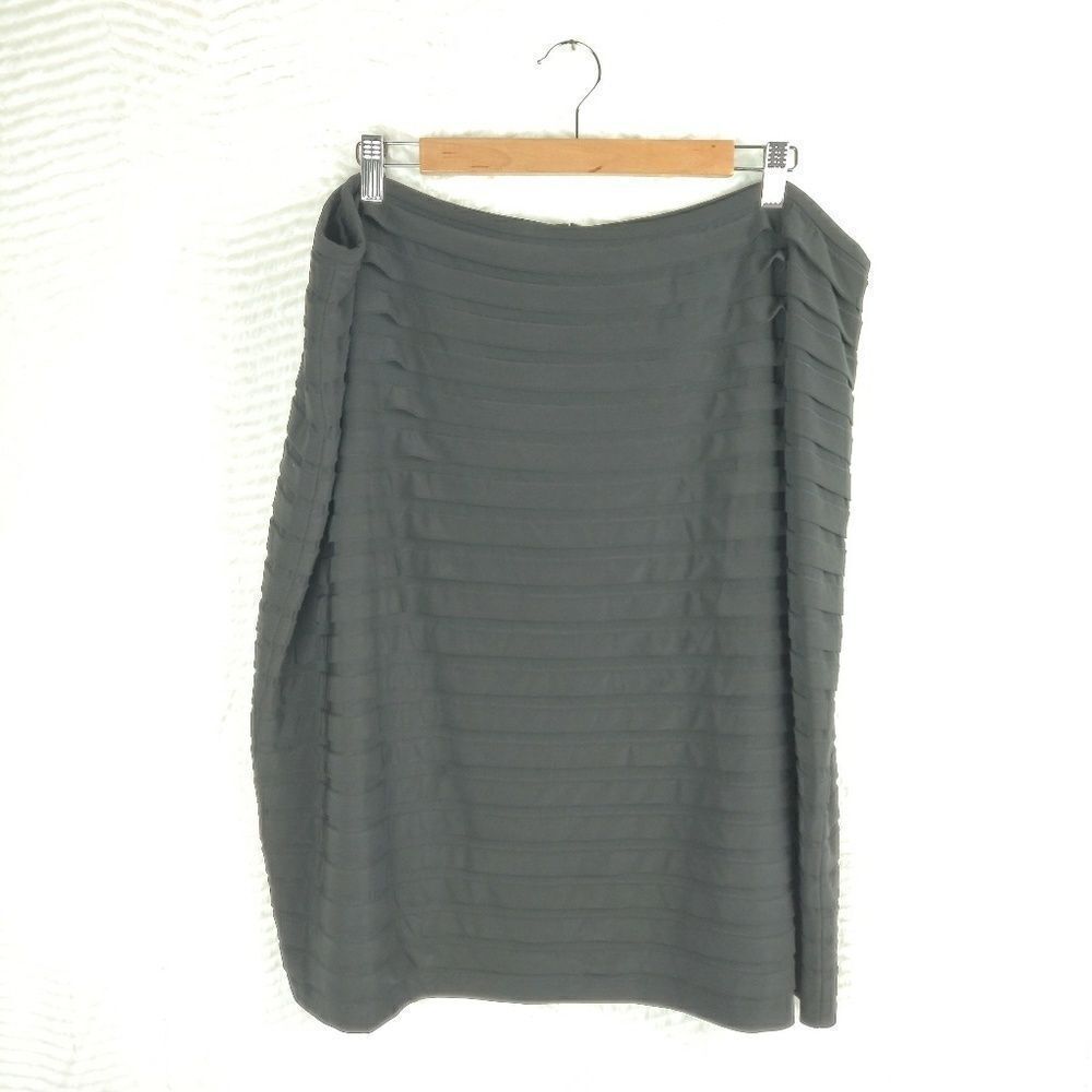 Adrianna Papell Evening Black Pleated Skirt Sz 20